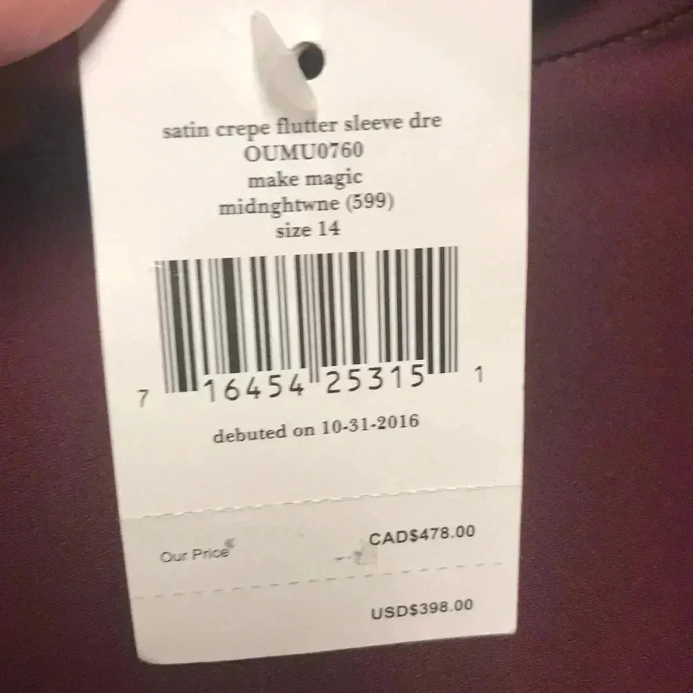 Kate Spade Flutter sleeve dress, size 14 NWT - Picture 6 of 8